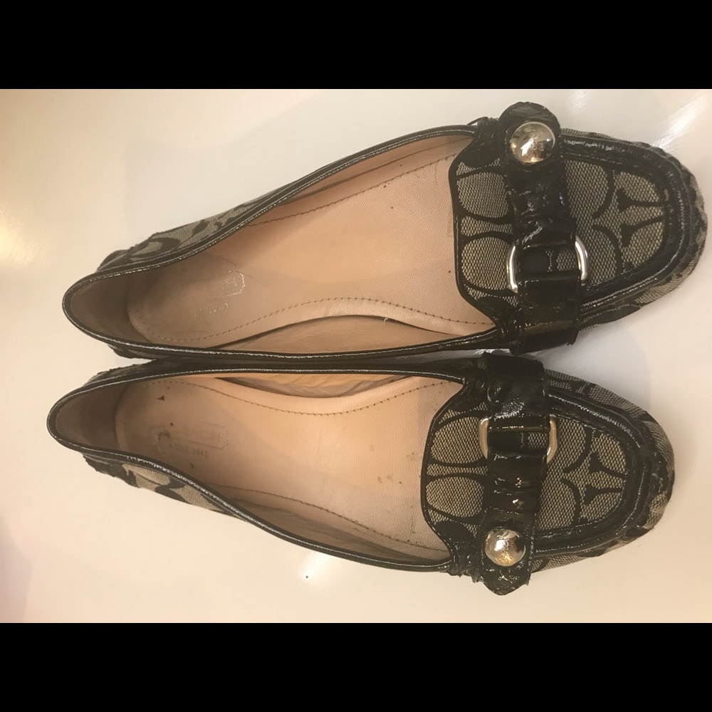 COPY - Coach Preowned Hellen moccasins Black grey…